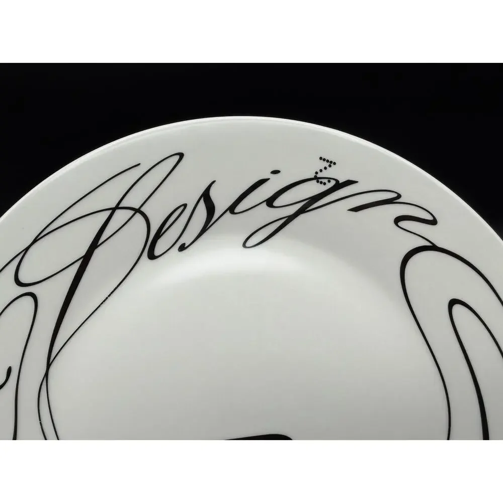Nike Custom Swoosh Dinner Plate 10” from the Nike Design Gala 2025 Black & White
